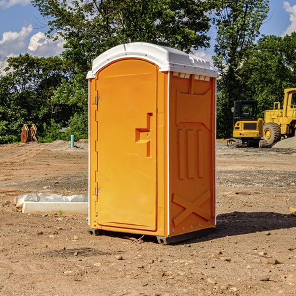 how often are the portable restrooms cleaned and serviced during a rental period in Grove City